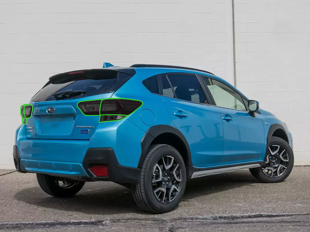 Subaru Crosstrek 2018-2019 Tail Light Tint Installation Points