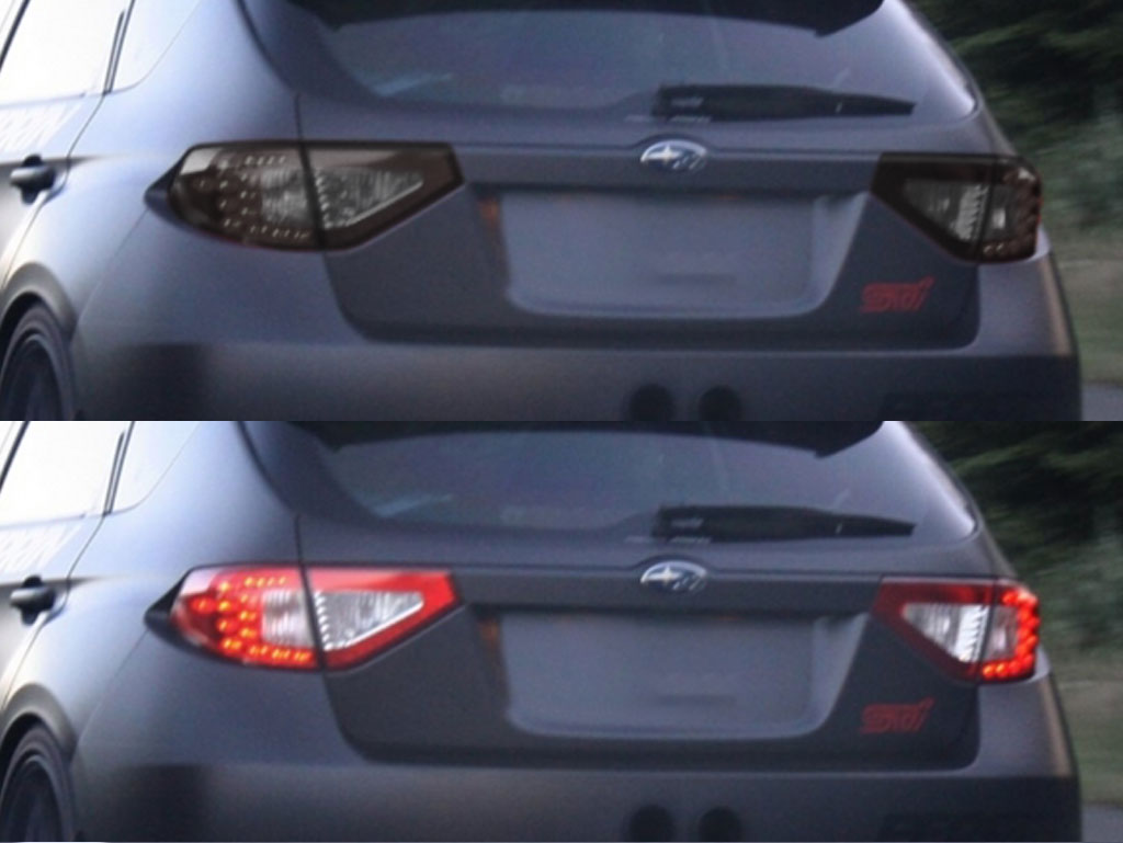 Subaru Impreza Hatchback 2002-2003 Before and After Smoked Taillights