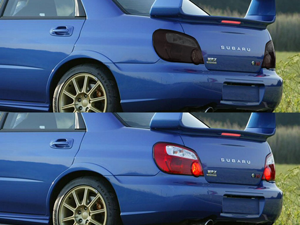 Subaru Impreza Sedan 2002-2003 Before and After Smoked Taillights