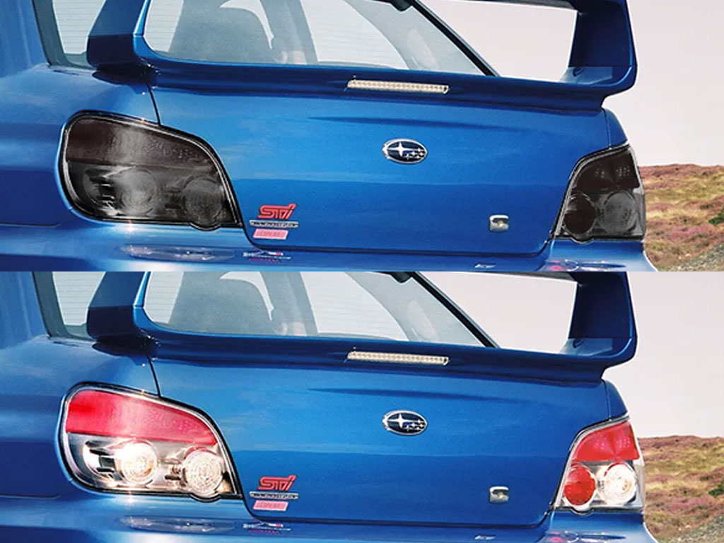 Subaru Impreza Sedan 2004-2005 Before and After Smoked Taillights