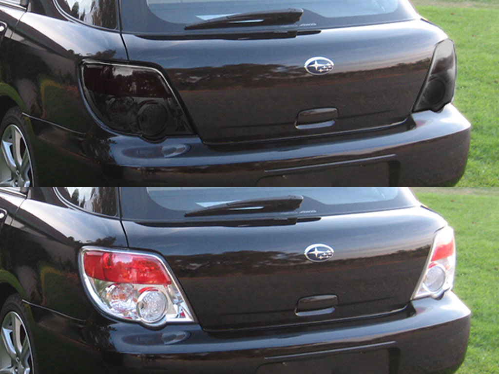 Subaru Impreza Hatchback 2006-2007 Before and After Smoked Taillights