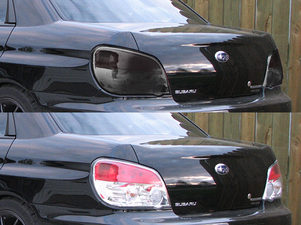 Subaru Impreza Sedan 2006-2007 Before and After Smoked Taillights