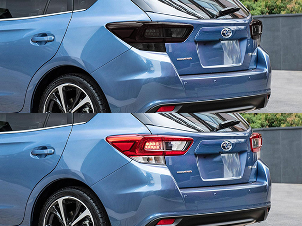 Subaru Impreza Hatchback 2017-2023 Before and After Smoked Taillights