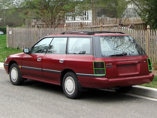 Subaru Legacy 1990-1994 Tail Light Tint Installation Points