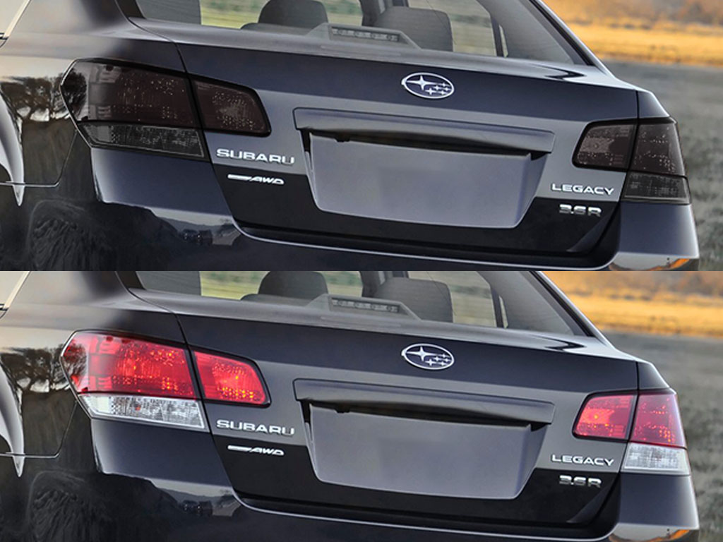 Subaru Legacy 2010-2014 Before and After Smoked Taillights