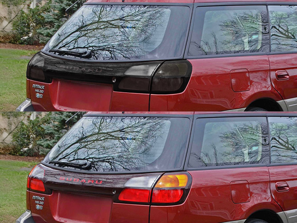 Subaru Outback 2000-2004 Before and After Smoked Taillights