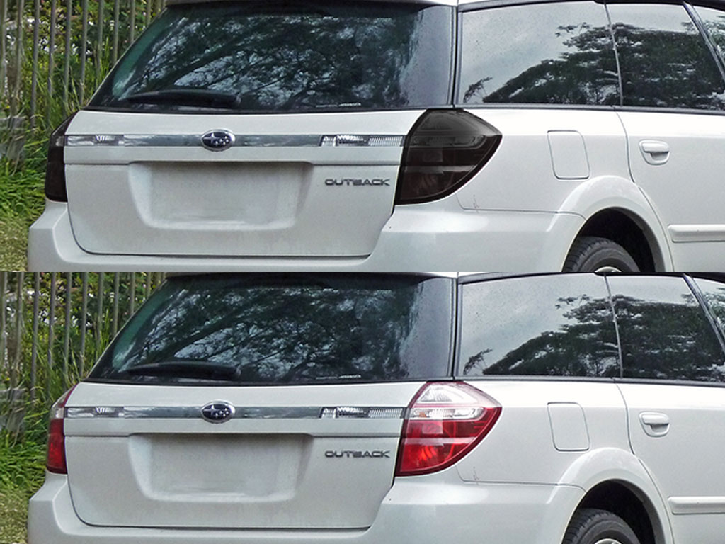 Subaru Outback 2005-2007 Before and After Smoked Taillights