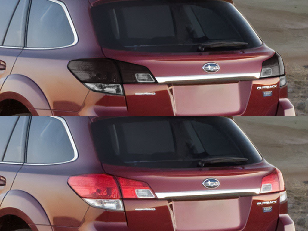 Subaru Outback 2010-2014 Before and After Smoked Taillights