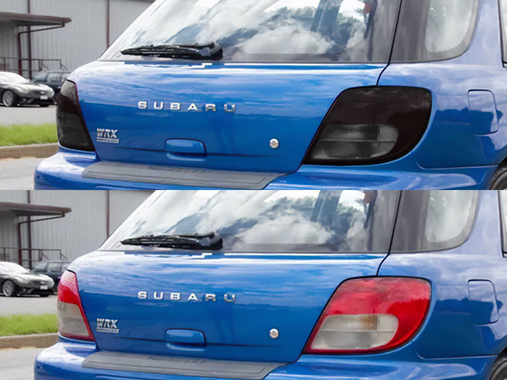 Subaru WRX Hatchback 2002-2003 Before and After Smoked Taillights