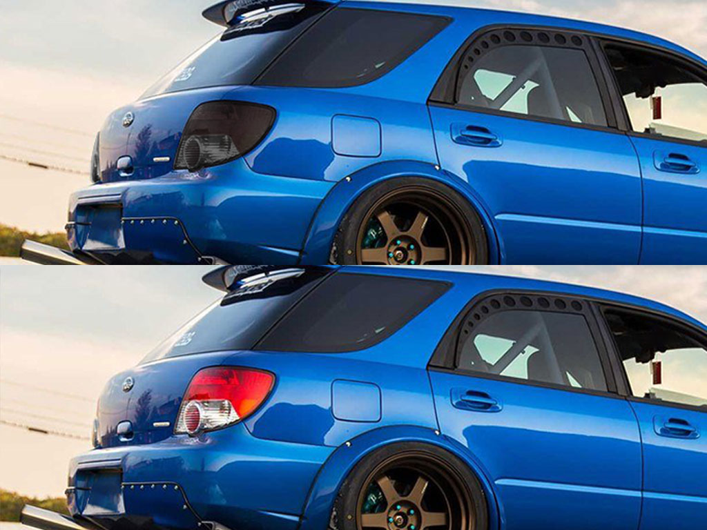 Subaru WRX Hatchback 2004-2005 Before and After Smoked Taillights