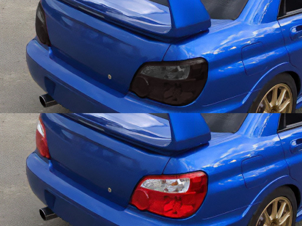 Subaru WRX Sedan 2004-2005 Before and After Smoked Taillights