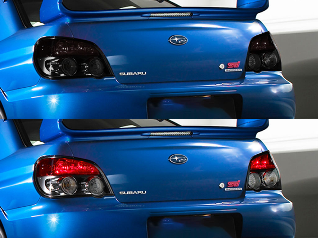 Subaru WRX STi 2004-2005 Before and After Smoked Taillights