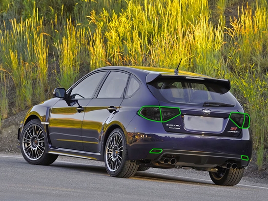 Subaru WRX Hatchback 2008-2014 Tail Light Tint Installation Points