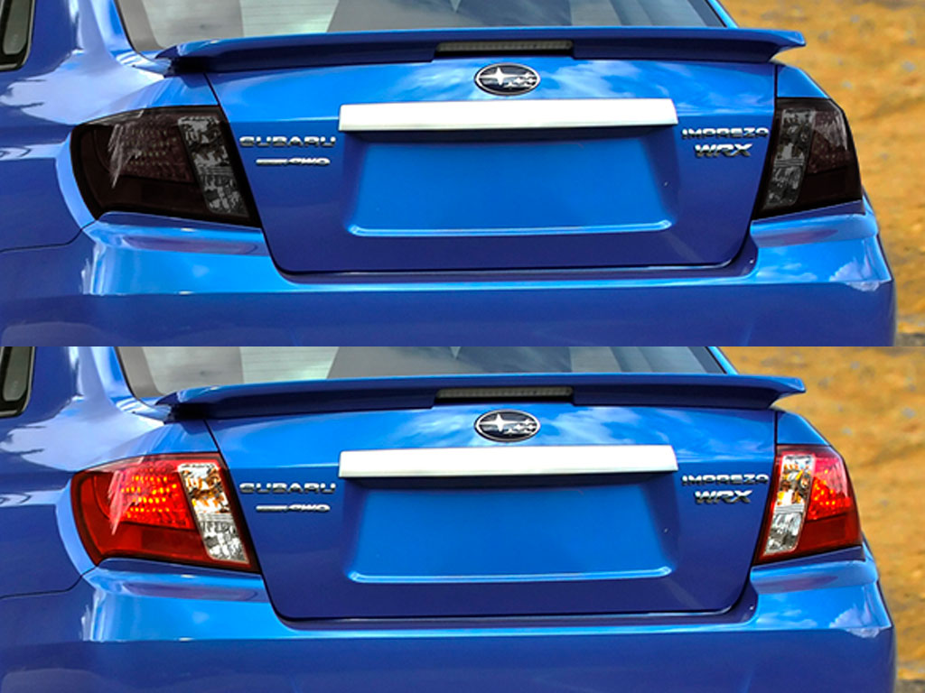 Subaru WRX Sedan 2008-2014 Before and After Smoked Taillights