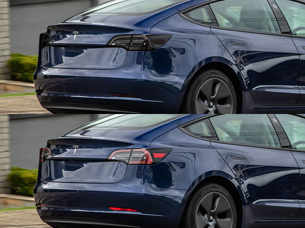 Tesla Model 3 2017-2024 Before and After Smoked Taillights