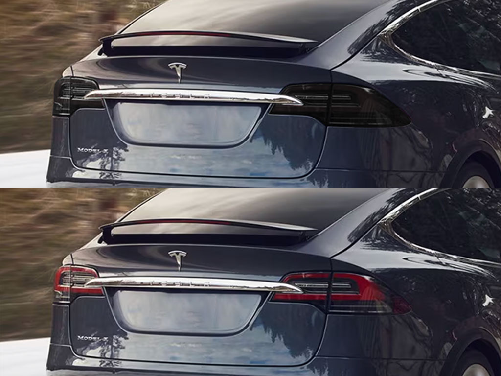 Tesla Model X 2016-2017 Before and After Smoked Taillights