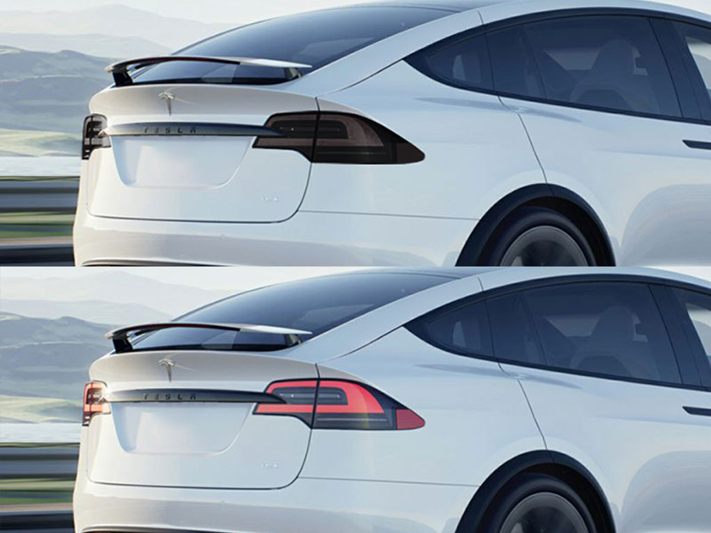 Tesla Model X 2018-2023 Before and After Smoked Taillights