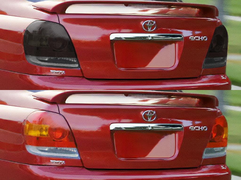 Toyota Echo 2003-2005 Before and After Smoked Taillights