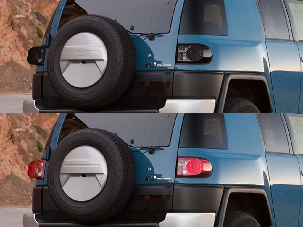 Toyota FJ Cruiser 2007-2014 Before and After Smoked Taillights