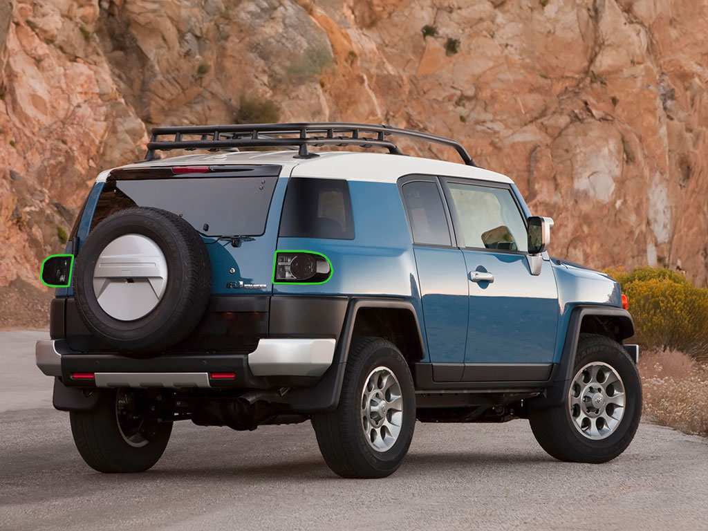 Toyota FJ Cruiser 2007-2014 Tail Light Tint Installation Points