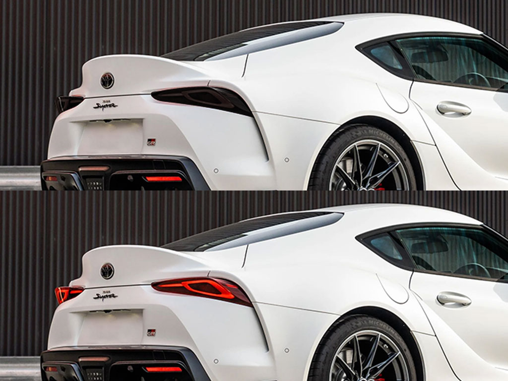 Toyota GR Supra 2020-2024 Before and After Smoked Taillights