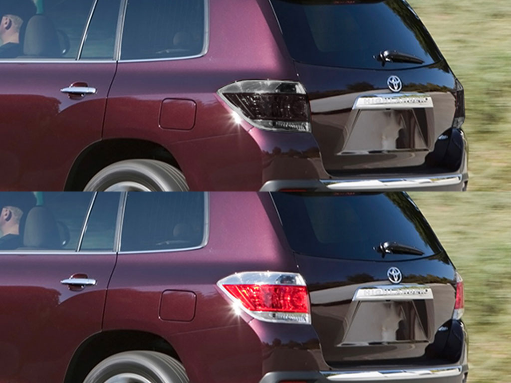 Toyota Highlander 2011-2013 Before and After Smoked Taillights