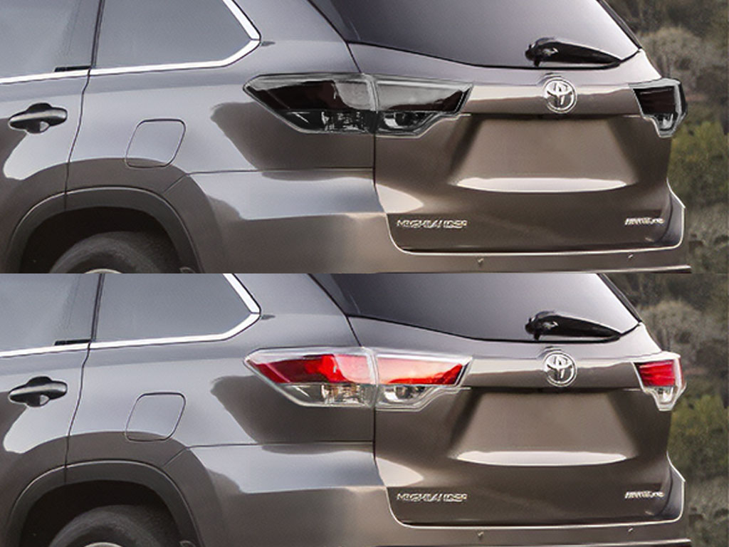 Toyota Highlander 2014-2016 Before and After Smoked Taillights