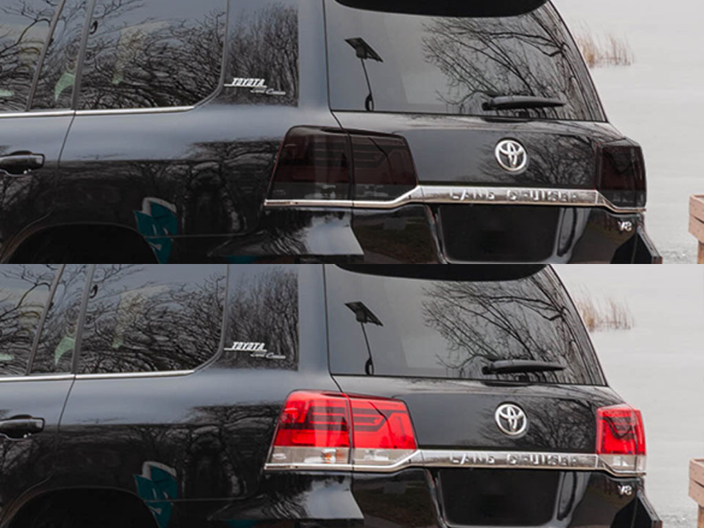 Toyota Land Cruiser 2016-2021 Before and After Smoked Taillights