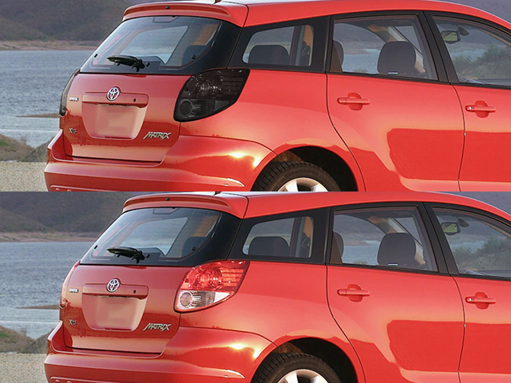 Toyota Matrix 2003-2004 Before and After Smoked Taillights