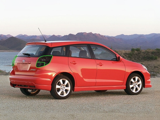 Toyota Matrix 2003-2004 Tail Light Tint Installation Points