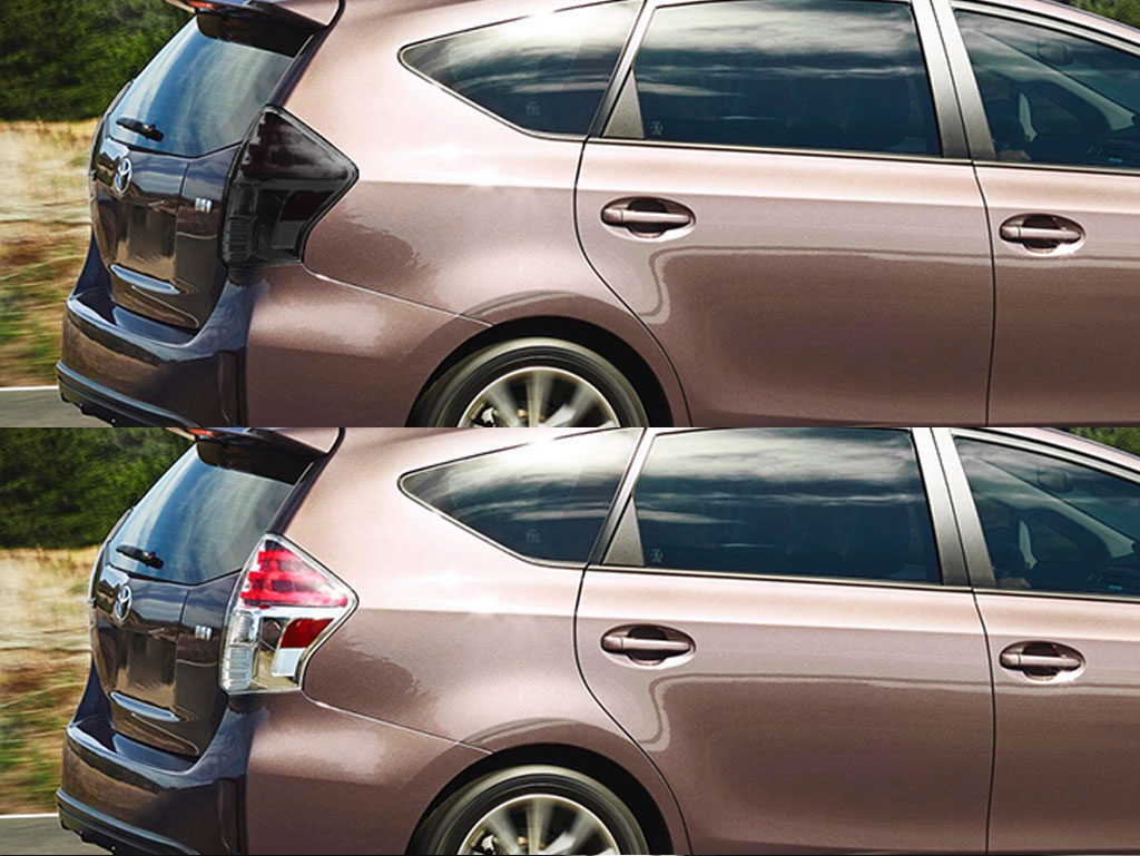 Toyota Prius 2012-2015 Hatchback Before and After Smoked Taillights