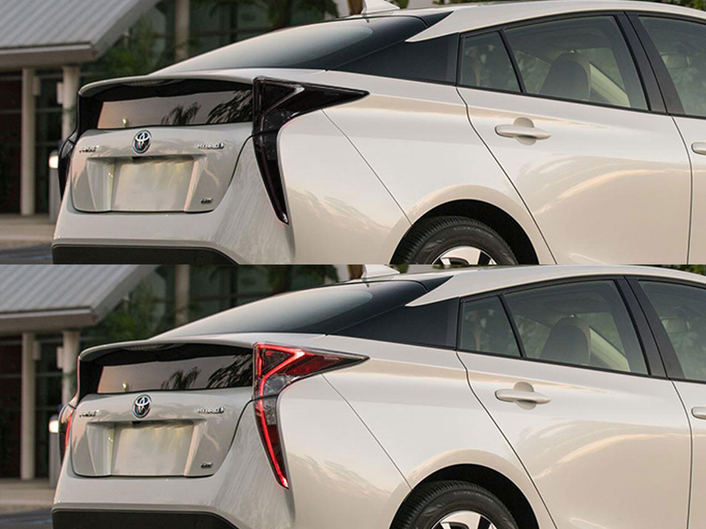 Toyota Prius Hatchback 2016-2018 Before and After Smoked Taillights