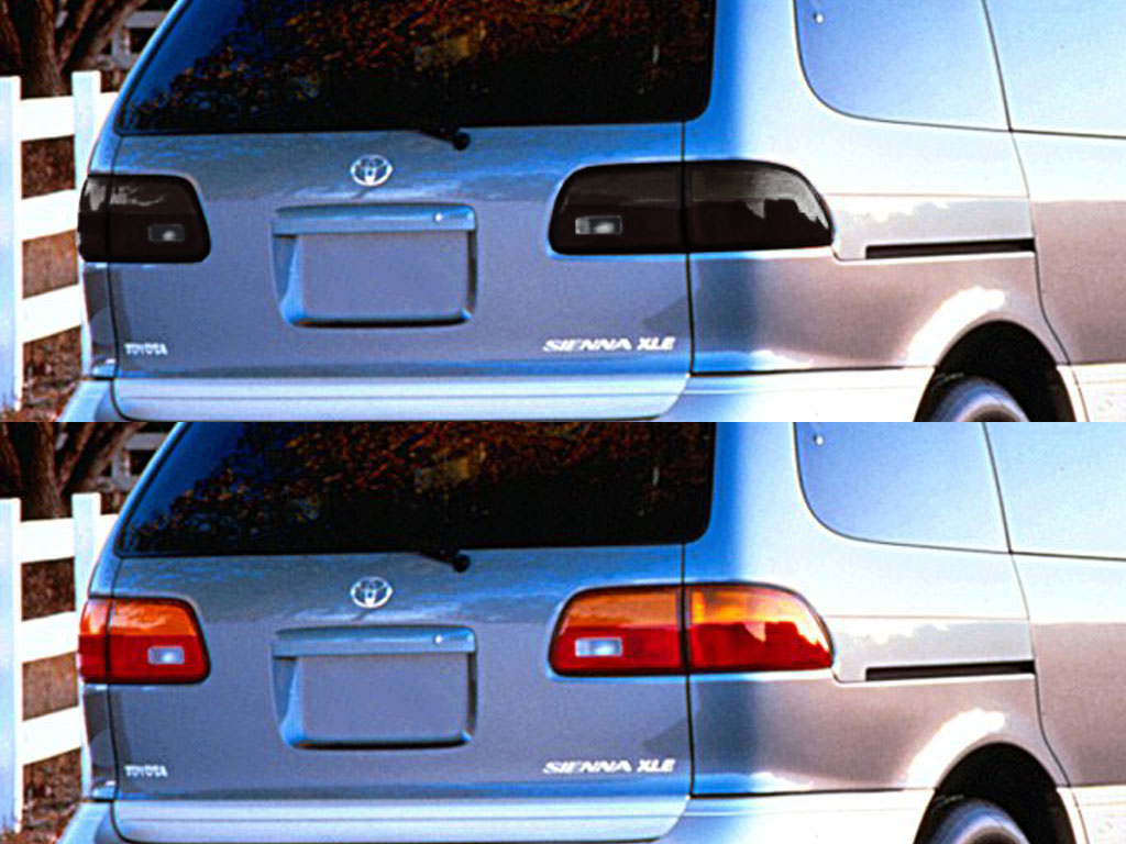 Toyota Sienna 1998-2000 Before and After Smoked Taillights