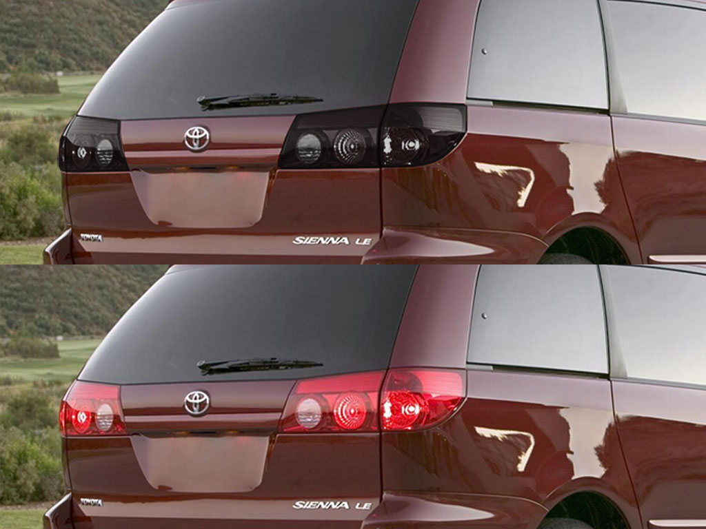 Toyota Sienna 2006-2010 Before and After Smoked Taillights