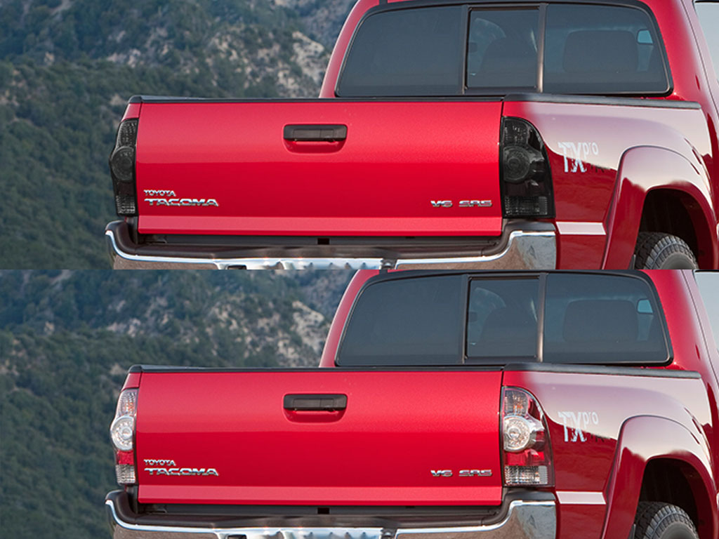 Toyota Tacoma 2005-2011 Before and After Smoked Taillights