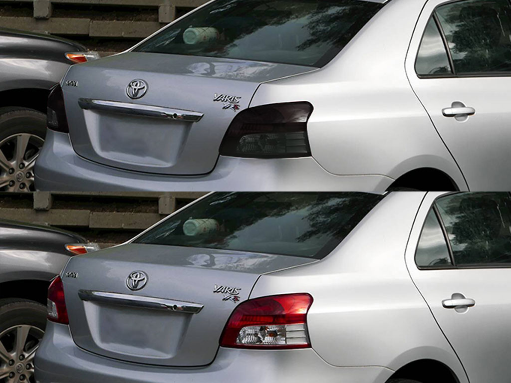 Toyota Yaris 2007-2011 Before and After Smoked Taillights