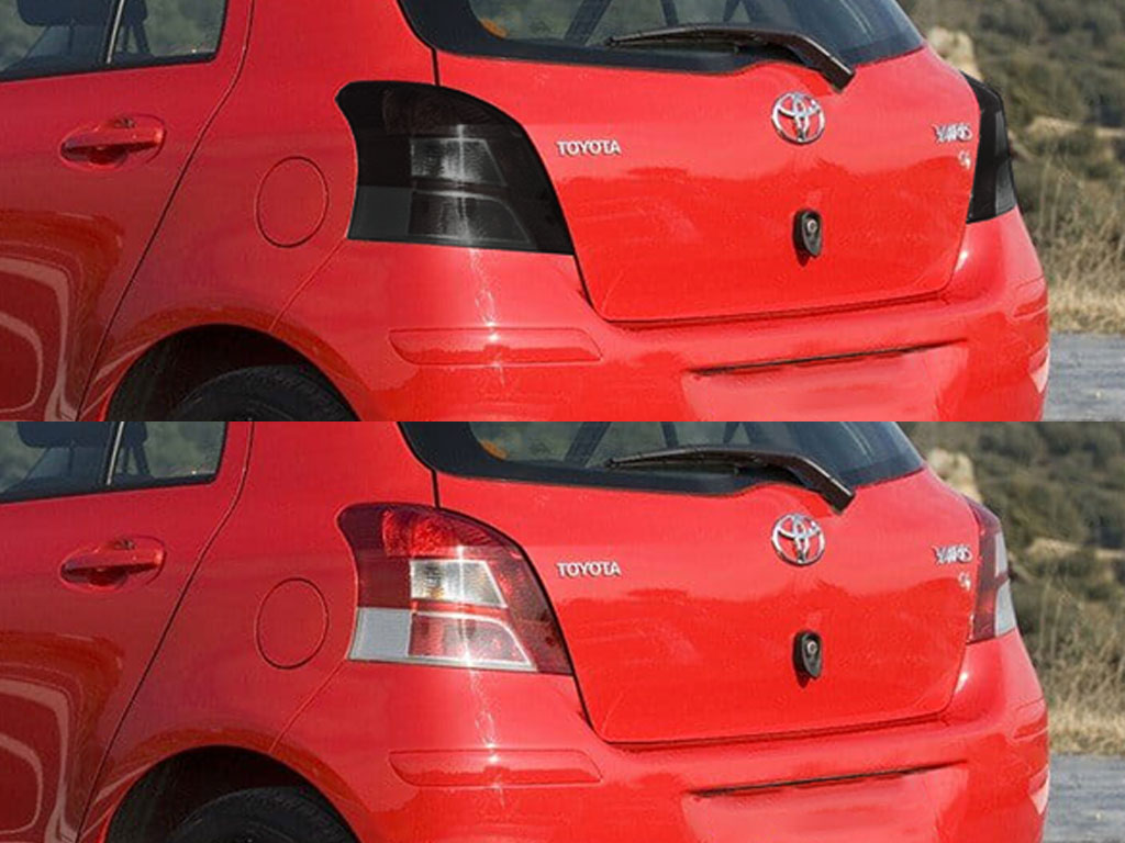 Toyota Yaris 2007-2011 Before and After Smoked Taillights