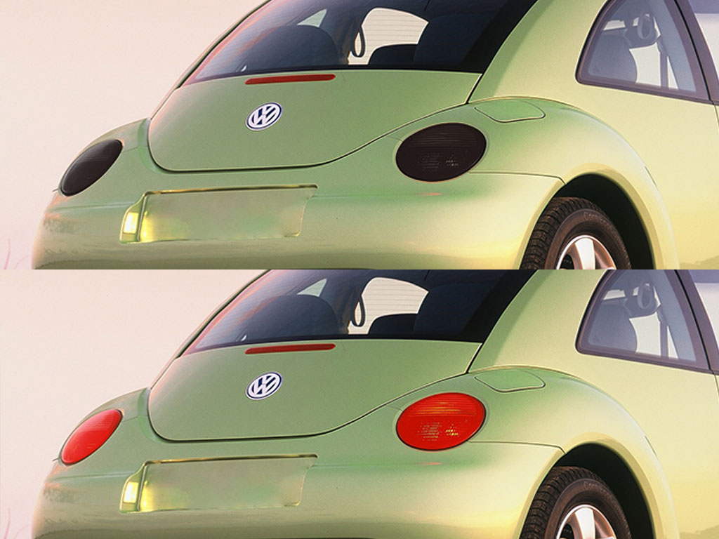 Volkswagen Beetle 1998-2005 Before and After Smoked Taillights