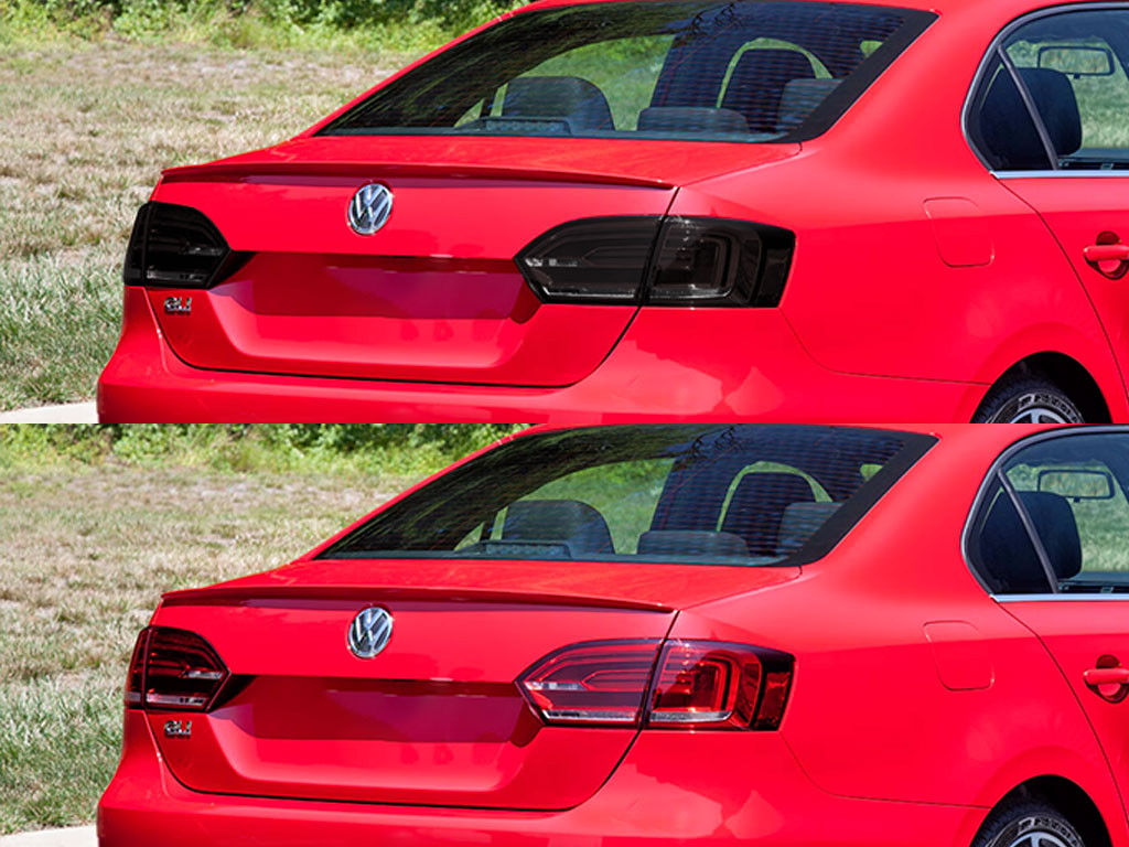 Volkswagen Jetta Sedan 2011-2014 Before and After Smoked Taillights