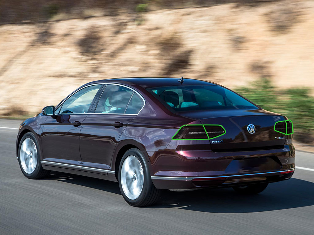 Volkswagen Passat 2012-2015 Tail Light Tint Installation Points