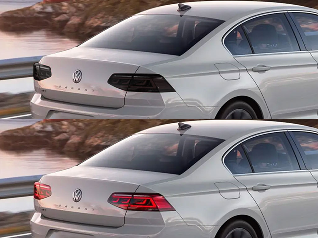 Volkswagen Passat 2016-2019 Before and After Smoked Taillights