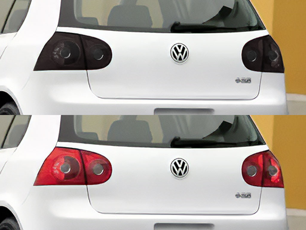 Volkswagen Rabbit 2006-2009 Before and After Smoked Taillights