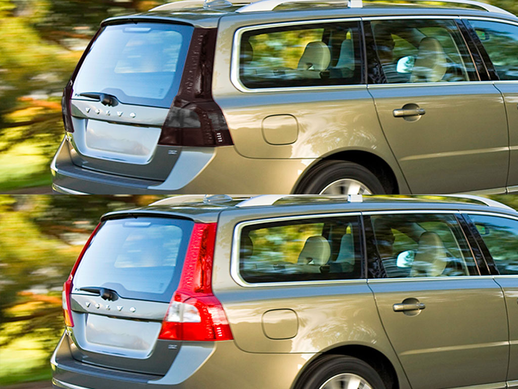 Volvo V70 2008-2010 Before and After Smoked Taillights