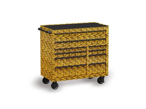 Rwraps™ 3D Carbon Fiber Gold (Digital) Tool Cabinet Wraps