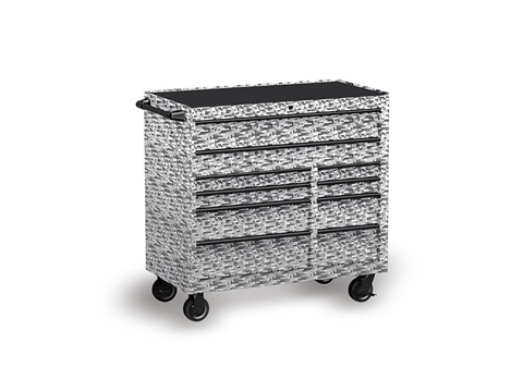 Rwraps™ 3D Carbon Fiber Silver (Digital) Tool Cabinet Wraps