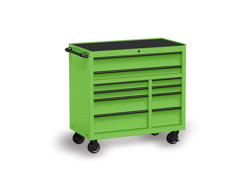 Rwraps 3D Carbon Fiber Green Tool Cabinet Wrap