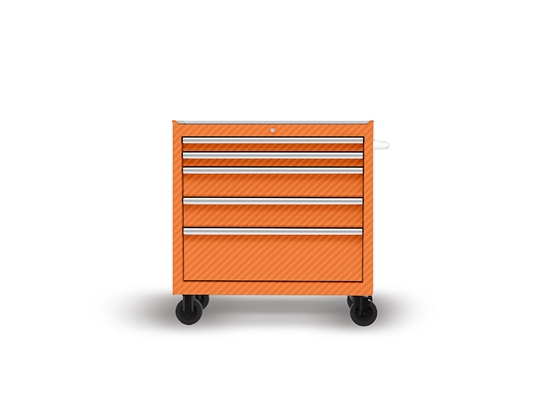 Rwraps 3D Carbon Fiber Orange DIY Tool Cabinet Wraps