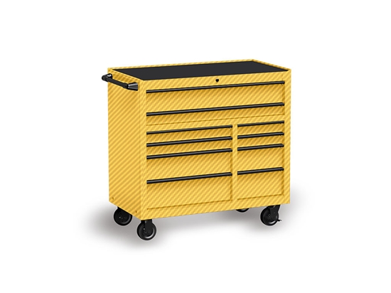 Rwraps 3D Carbon Fiber Yellow Tool Cabinet Wrap