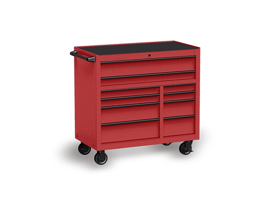 Rwraps 4D Carbon Fiber Red Tool Cabinet Wrap