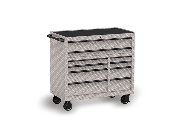 Rwraps 4D Carbon Fiber Silver Tool Cabinet Wrap